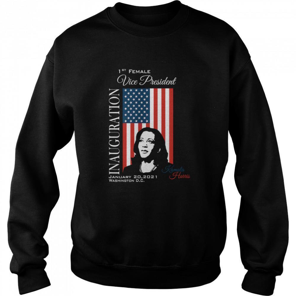 Inauguration 2021 Souvenir First Female Vp Harris Biden American Flag Sweatshirt